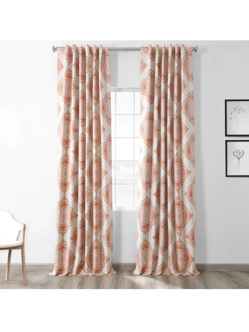 HPD Half Price Drapes Henna Geometric Curtains 50x84 Set of 2